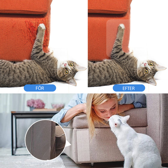 Katter reptåliga möbelskyddstejp (2 stycken och 10 spikar)