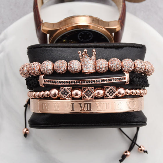 Armband i Fyra Delar av en Kronkombination av Zirkon