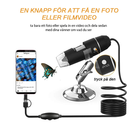 Domom® USB Digital Microscope LED PC-anslutbar Digital