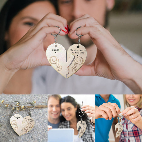 Du håller nyckeln till mitt hjärta för alltid Par Nyckelring