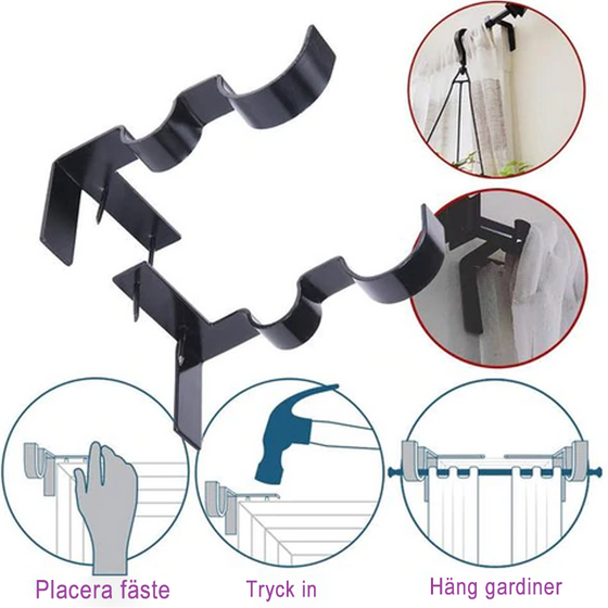 Gardinstångsfästen