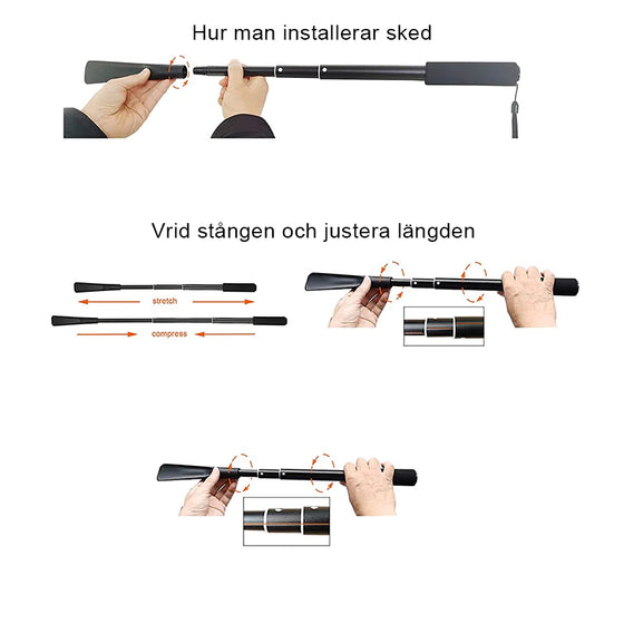 Metall Skohorn Långt handtag