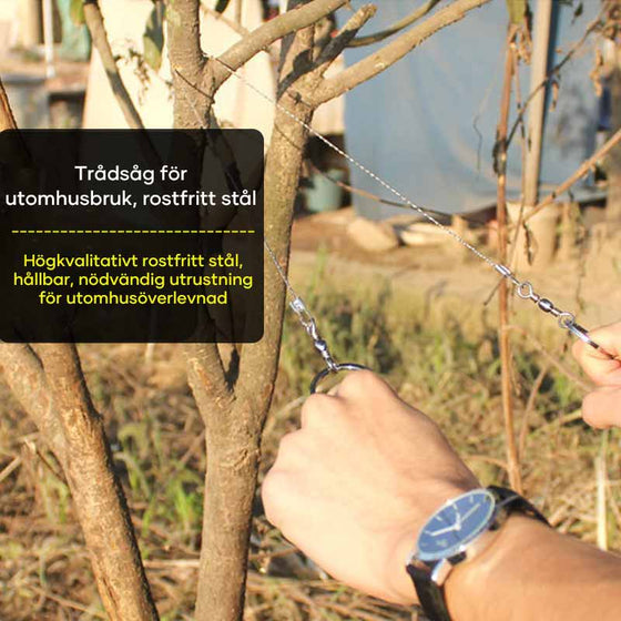 Multifunktionell nödöverlevnadsutrustning ståltrådsåg
