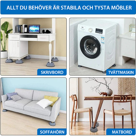 Vibrationsdämpare för tvättmaskin (set om fyra)
