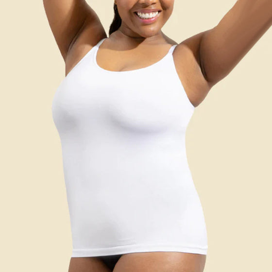 Långt smalande magkontrollerande kamisole