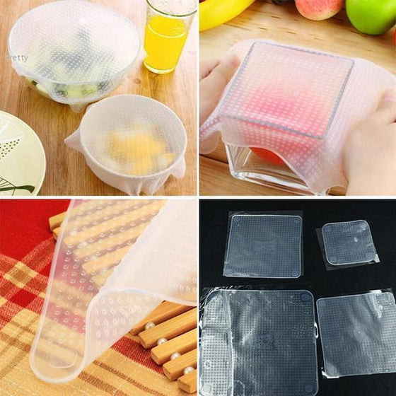 Återanvändbar matfilm, töjbar (4 delar i en uppsättning)