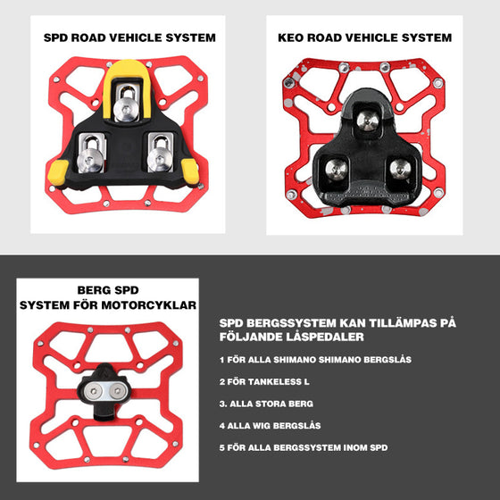 Aluminiumlegering Clipless pedalplattforms adaptrar