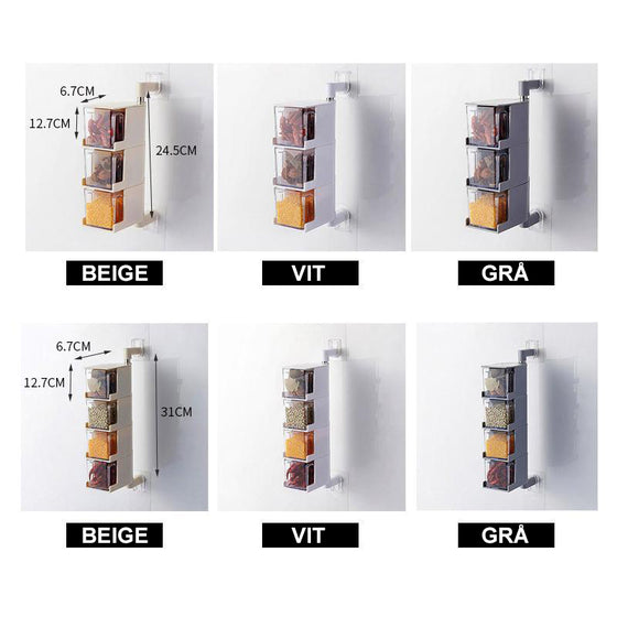 360-graders Roterande Kryddhylla