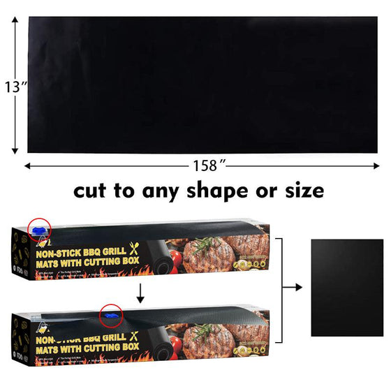 LYCKREA™ Non-Stick BBQ Grillmattor Med Skärlåda