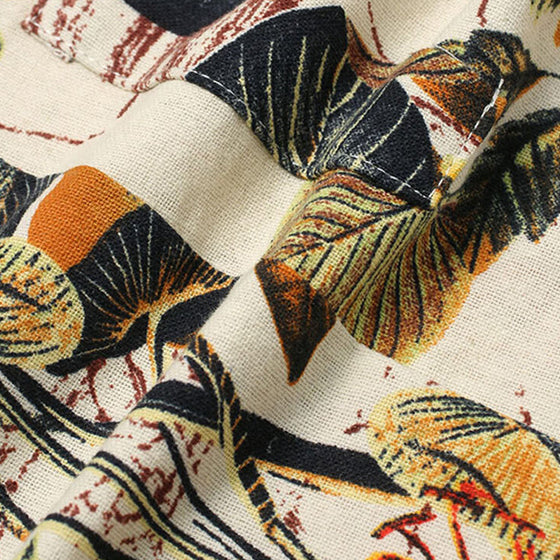 Blommig klänning med halva ärmar