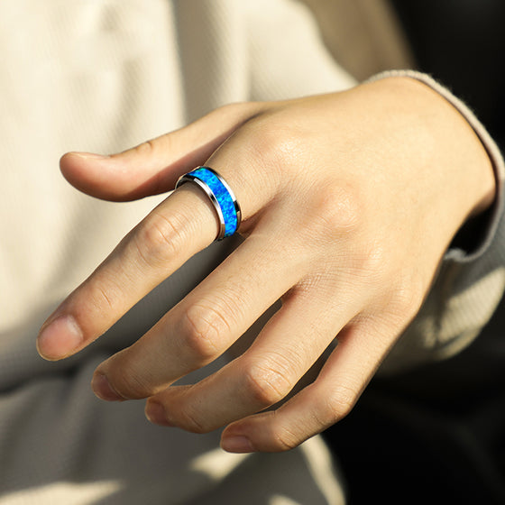 Nytt titanstål inlagt med opalring