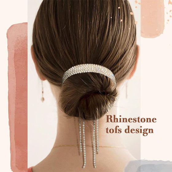 Elegant huvudbonad med Rhinestone Pom Pom