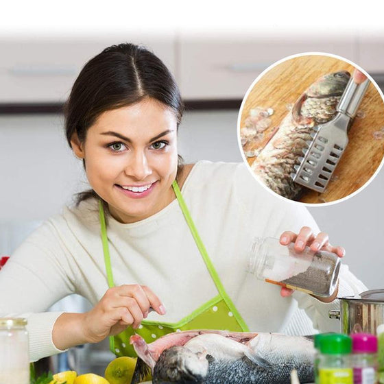 Fiskfjällhyvel i rostfritt stål