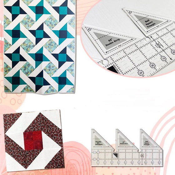 45° graders dubbelremsad linjal