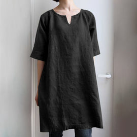 Enfärgad Lös klänning