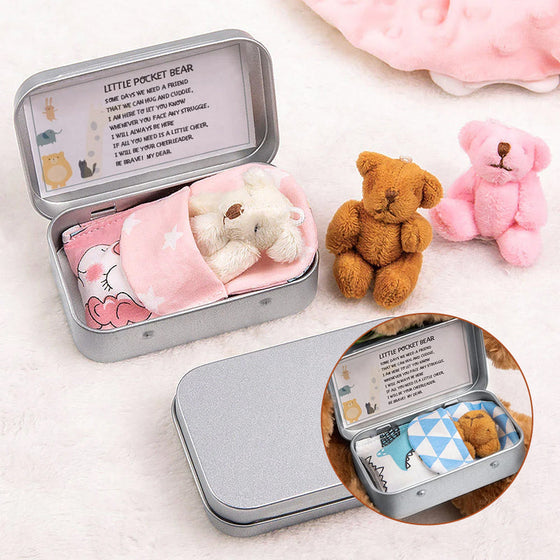 Nallebjörn i en plåtlåda