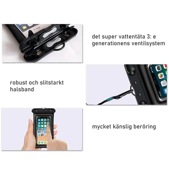 Vattentät telefonväska påse