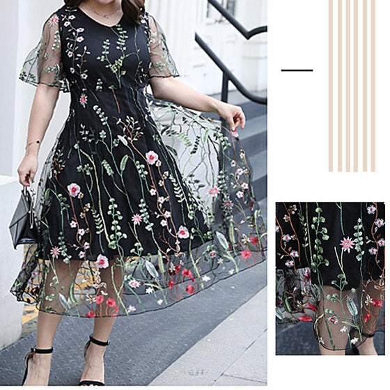 Blommig Klänning | Plus size