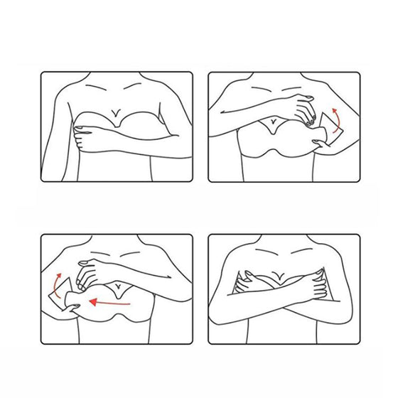 U-dykning självhäftande axelbandslös bh