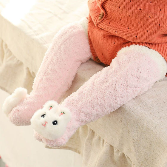 Baby Vinter Fluffy Fuzzy Slipper Sockor