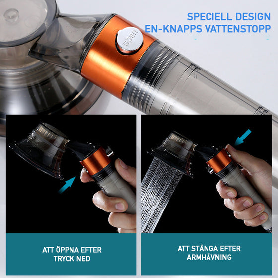 Handhållet Klorborttagningsduschhuvud