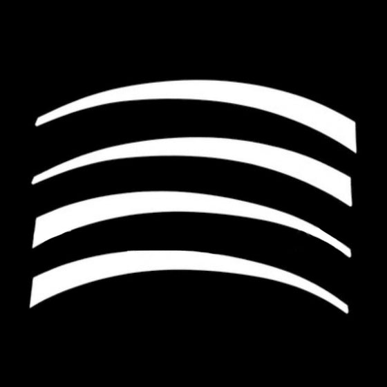 3D stereo Ljusande däckklistermärke