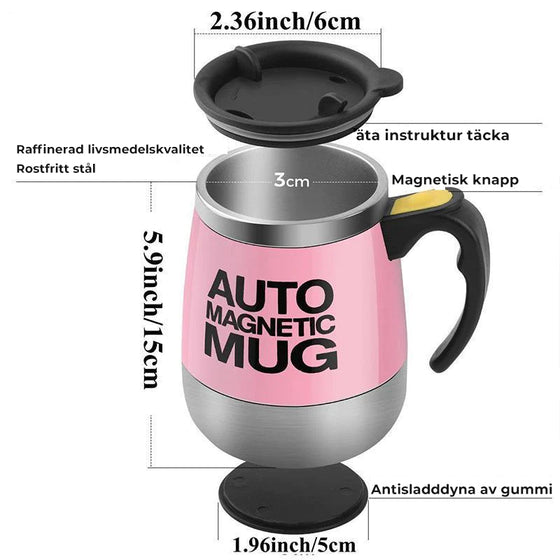 Magnetiserad blandningskopp i rostfritt stål