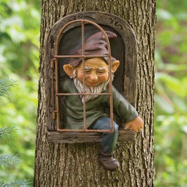 Gnome staty trädgård dekor