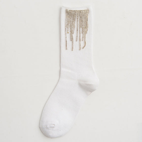 Damstrumpor med tofsar