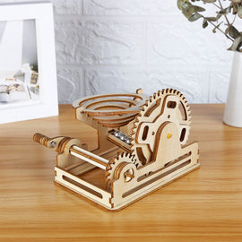 3D trä mekanisk pussel 4 typer av marmor modell montering