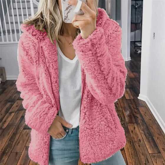 Polar Fleecejacka med Huva med Dragkedja