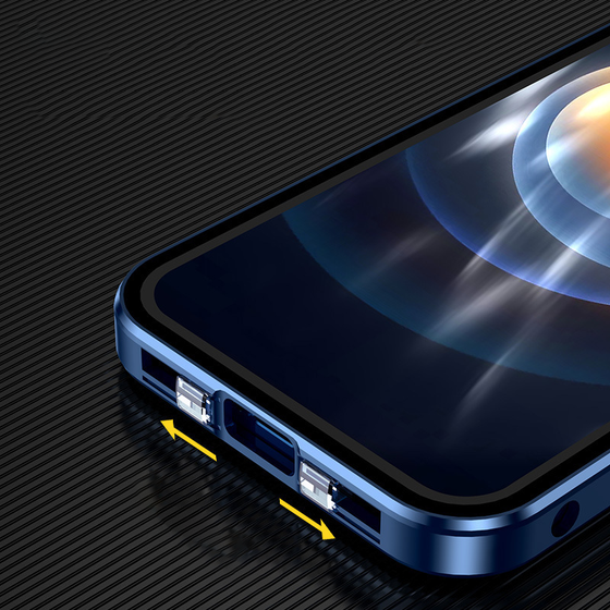 Dubbelsidigt iPhone-fodral med spänne