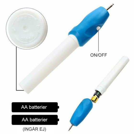 Bärbar elektrisk gravyrpenna