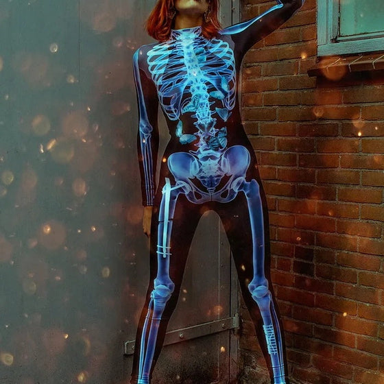 Halloween Sexig Dödskalle Bodysuit
