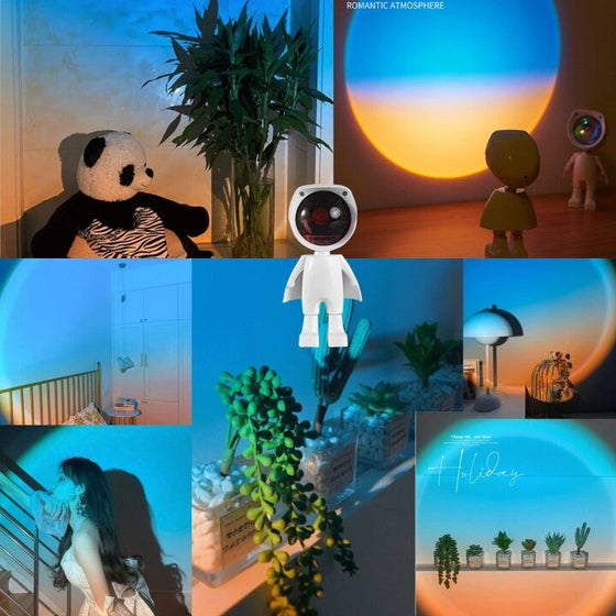 Projektionslampa solen går aldrig ner