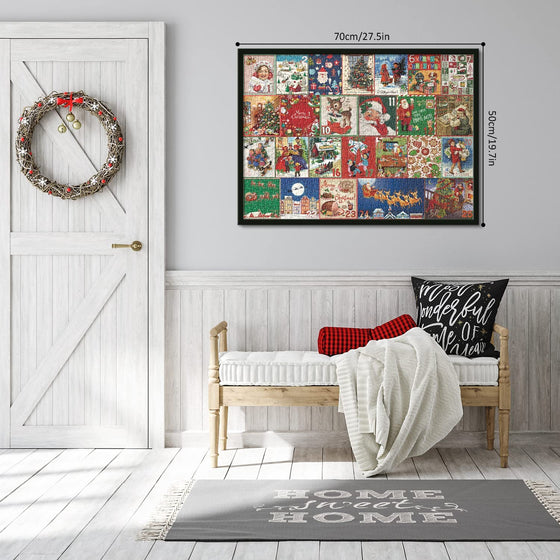 Julens adventskalender med 1000 bitars pussel