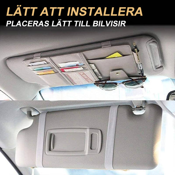 Allt-i-ett bilsolskyddsorganisator