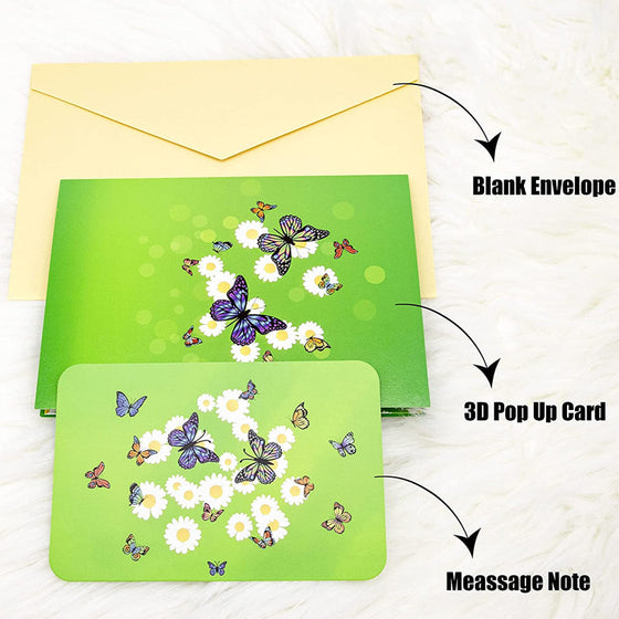 Färgglada fjärilar popup-kort