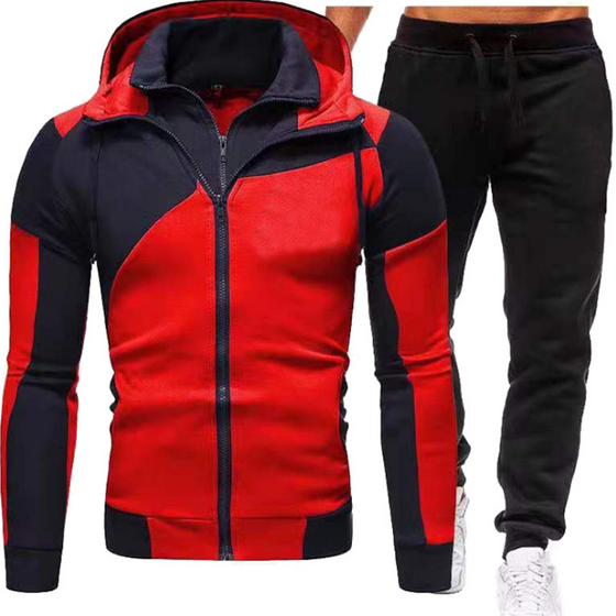 Luvtröja -träningsoverall med färgblock