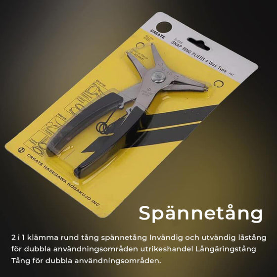 2-i-1 Snap ring tång