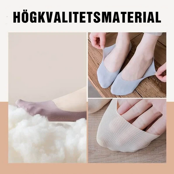 Osynliga halkfria issilkesstrumpor