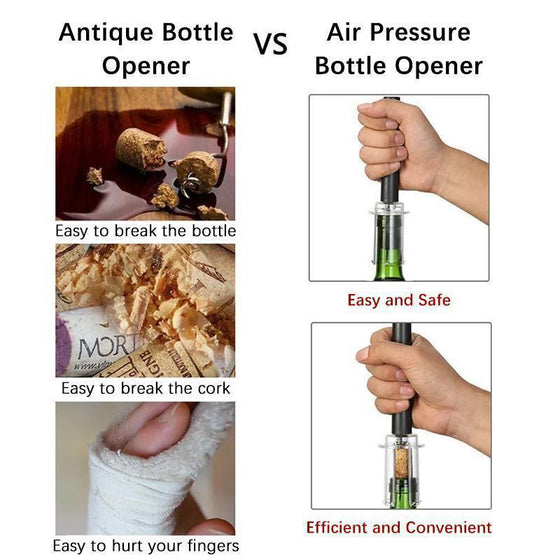 Lufttryck Flasköppnare