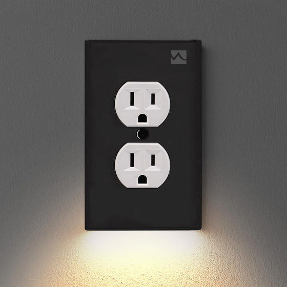 Uttagsväggplatta med LED-nattljus