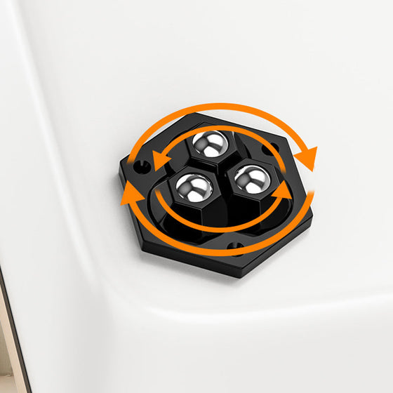 360° roterande treklots hjul