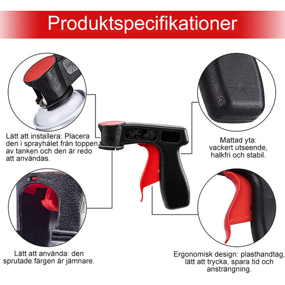 Bärbart sprayhuvud med handtag