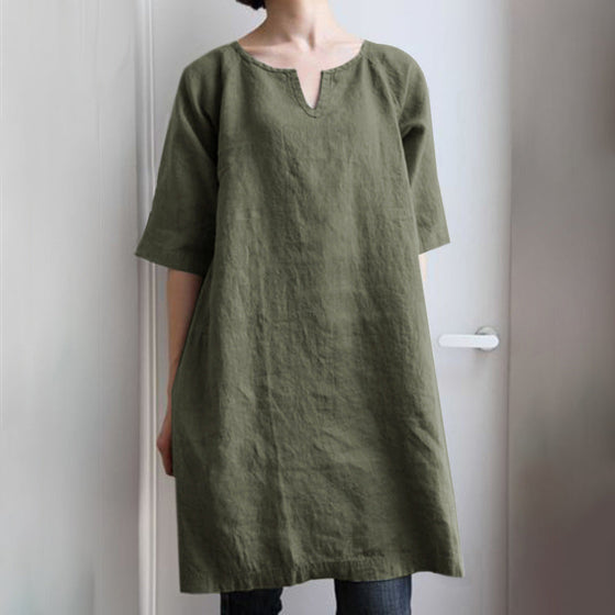 Enfärgad Lös klänning