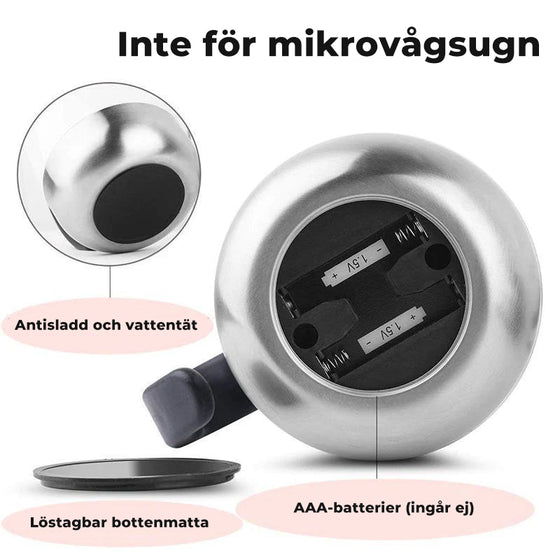 Magnetiserad blandningskopp i rostfritt stål