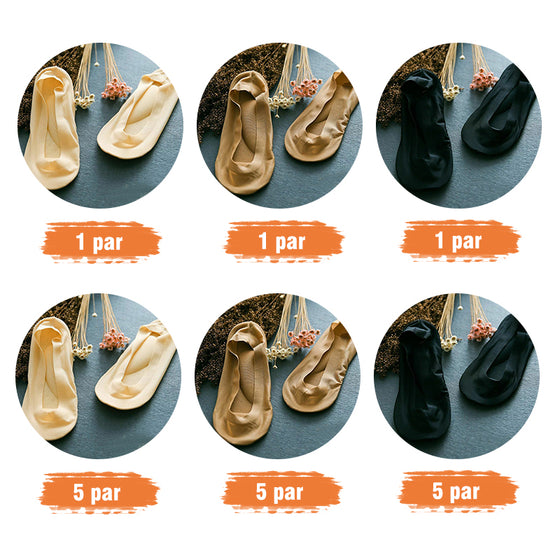 3D fotmassage vadderade dam osynliga strumpor