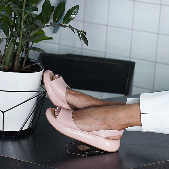 Peep tå platta chica sandaler