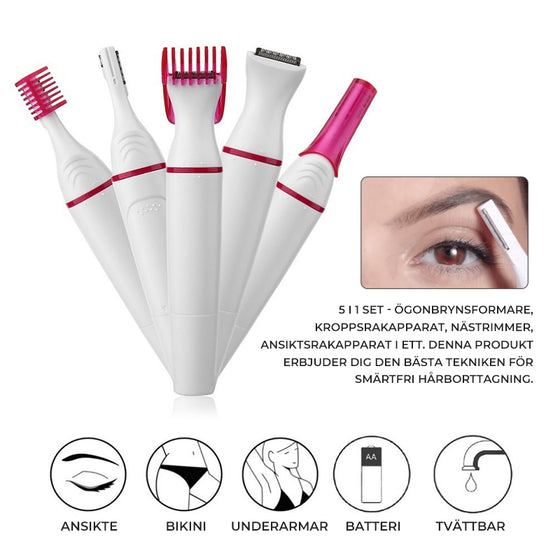 5 i 1 uppladdningsbar epilator